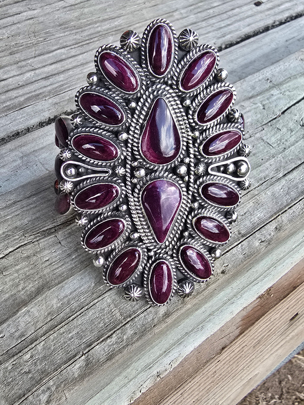 Tyler Brown Premium Natural Purple Spiny Oyster Shell Monster Cuff