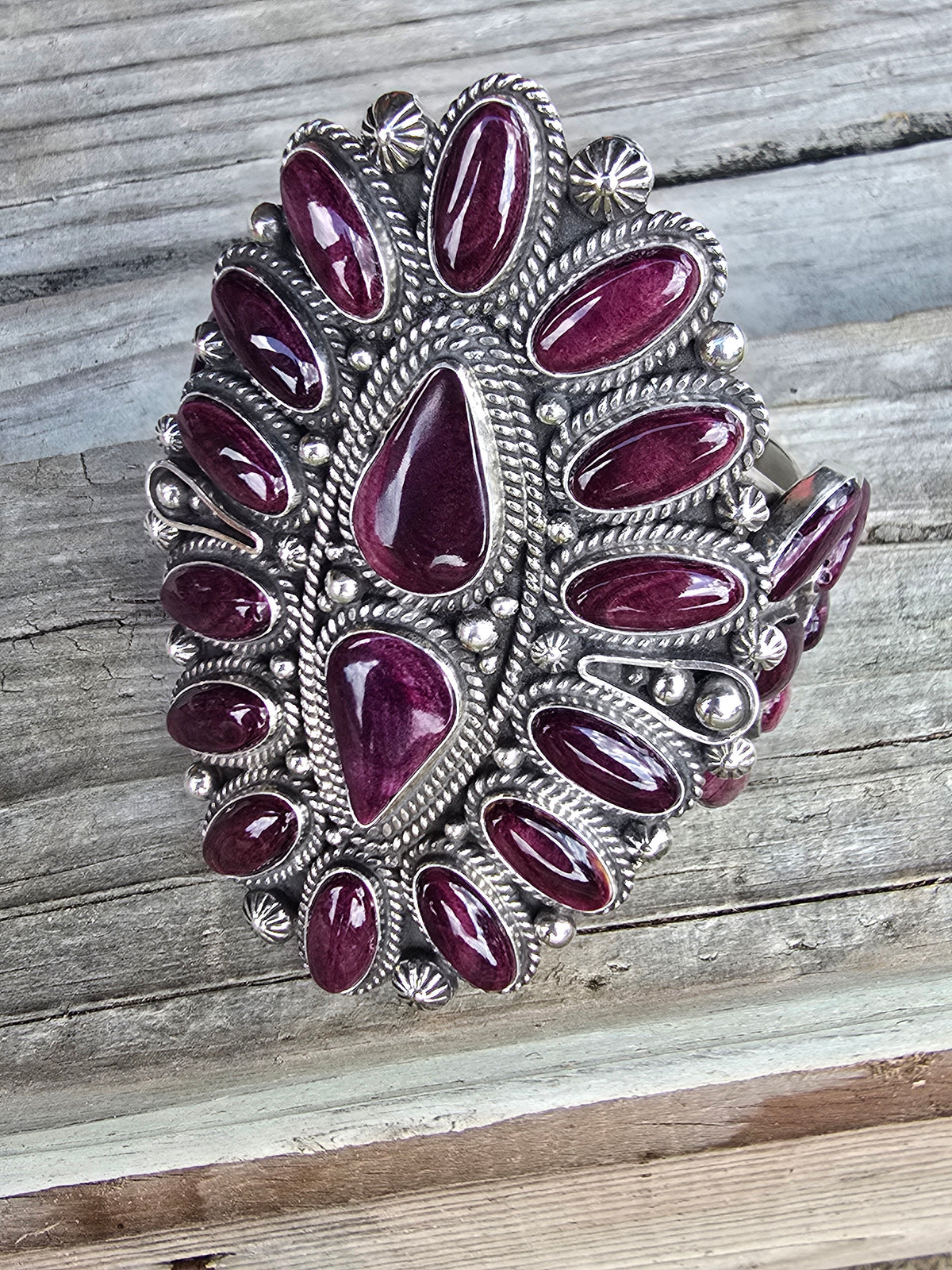 Tyler Brown Premium Natural Purple Spiny Oyster Shell Monster Cuff