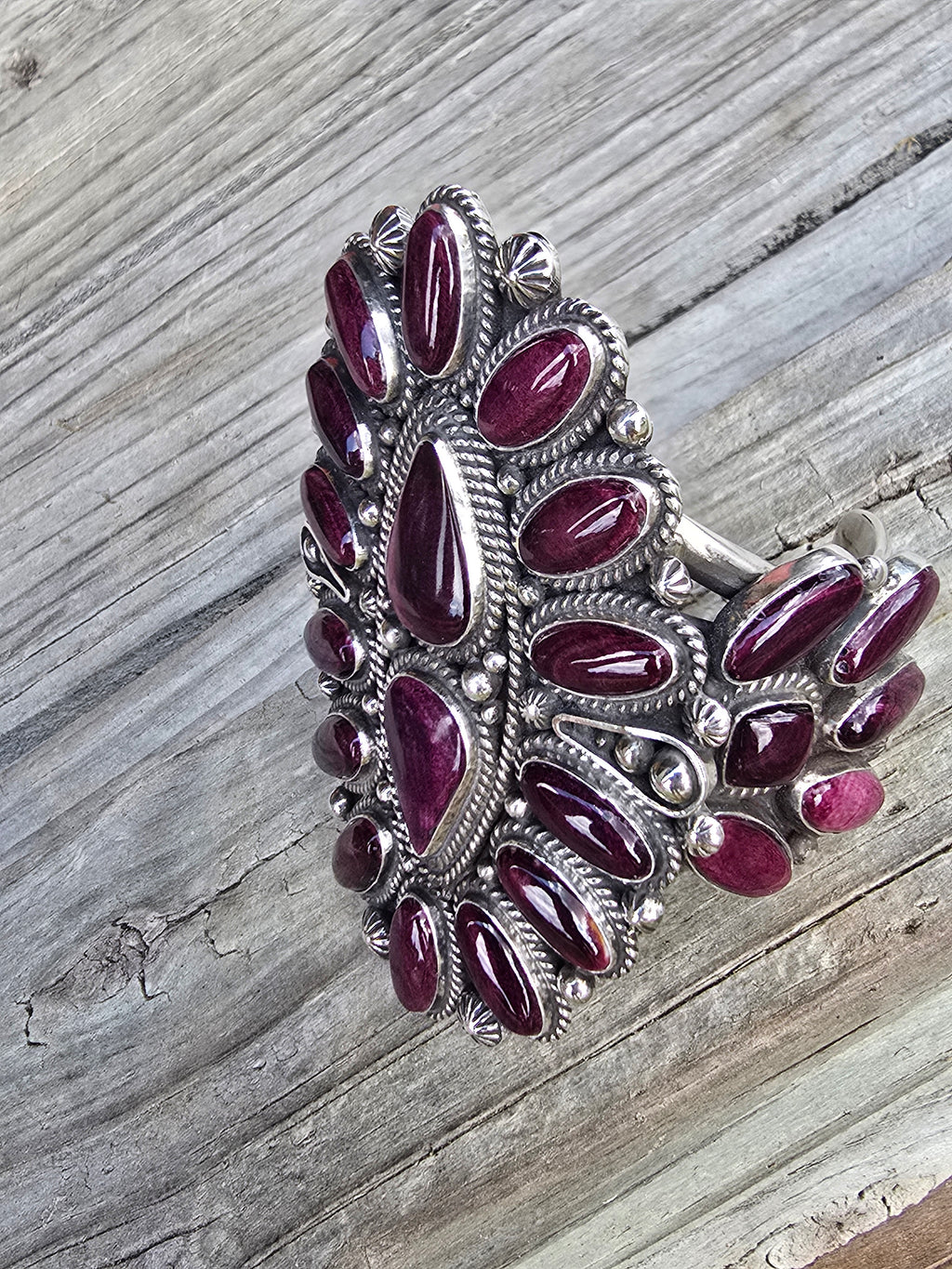 Tyler Brown Premium Natural Purple Spiny Oyster Shell Monster Cuff