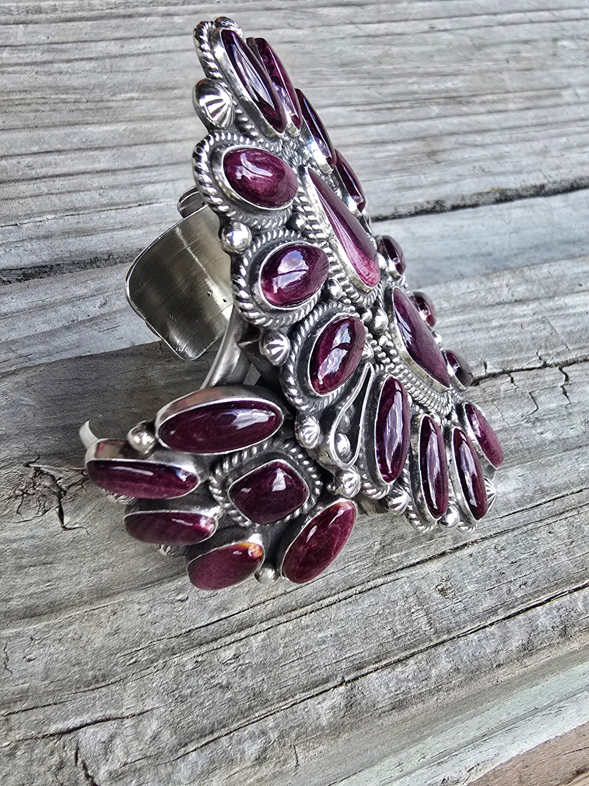Tyler Brown Premium Natural Purple Spiny Oyster Shell Monster Cuff