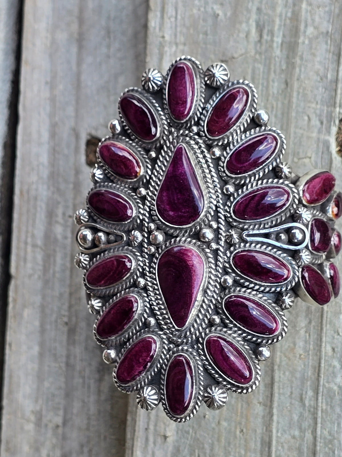 Tyler Brown Premium Natural Purple Spiny Oyster Shell Monster Cuff