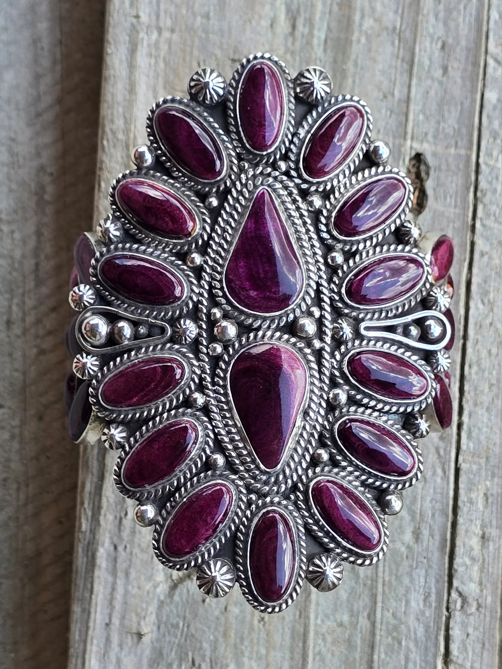 Tyler Brown Premium Natural Purple Spiny Oyster Shell Monster Cuff