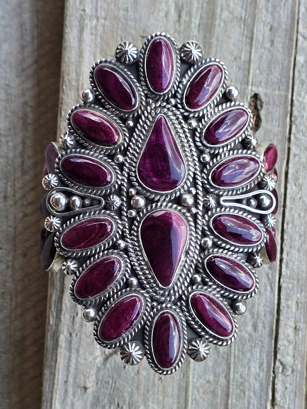 Tyler Brown Premium Natural Purple Spiny Oyster Shell Monster Cuff