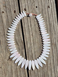 Natural Pink Queen Conch Shell Graduated Spike Statement Necklace & Design Strand – 21"
